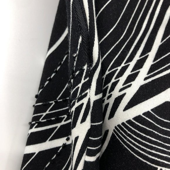 Vintage Haven Bleu B/W Flare Pants sz 6 Psychedelic Y2K - Picture 11 of 13